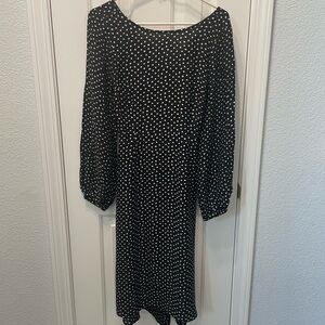 Anthropologie Agatha Dress w/white pokadots
